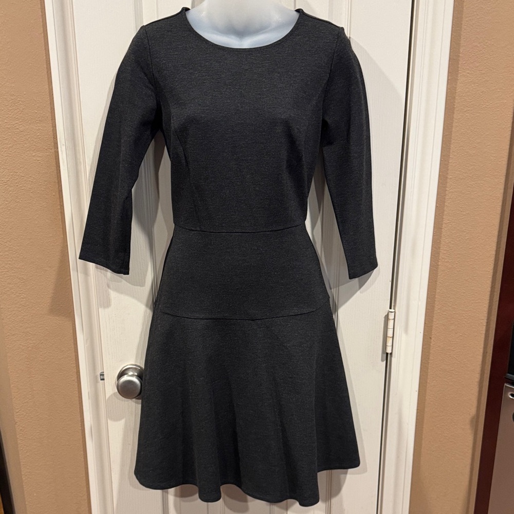 NWT - Ann Taylor charcoal fit and flare Dress. Sz 2